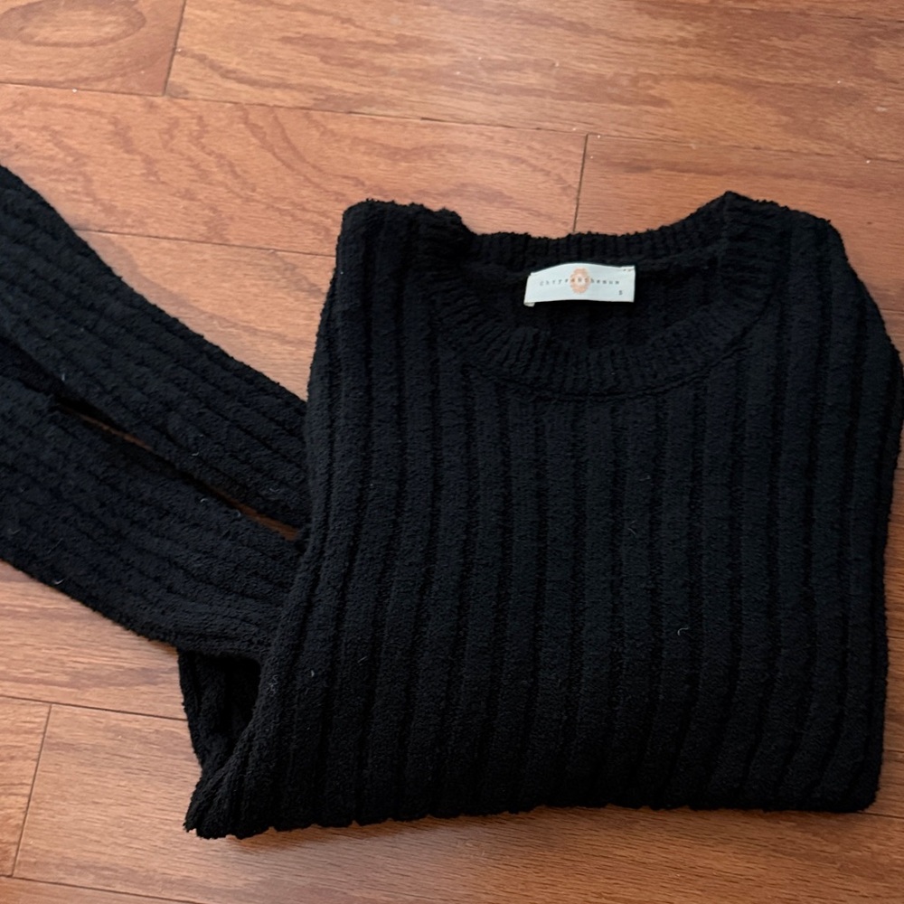 Black Ribbed Sweater